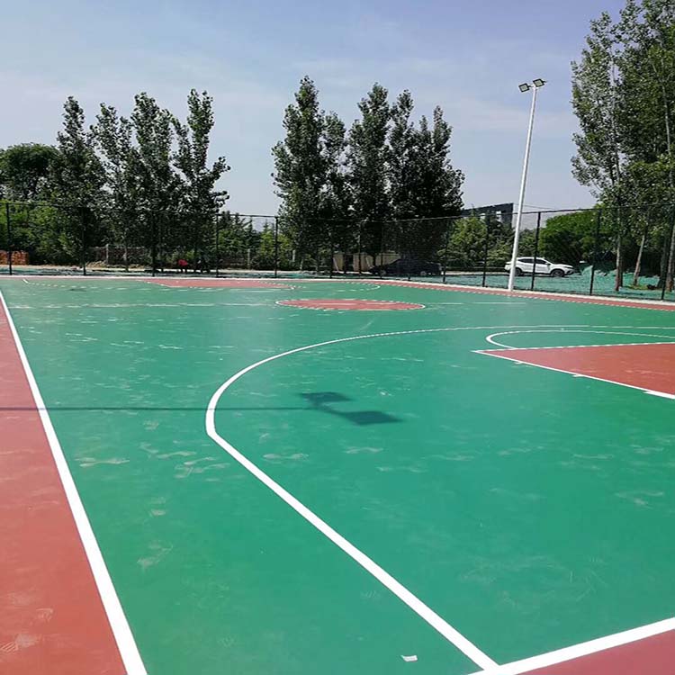 学校羽毛球馆硅pu球场施工价格 承接户外运动草坪PU塑胶球场跑道 恒扬 训练用
