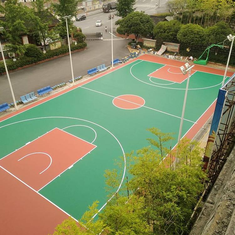 硅PU原材料 羽毛球场塑胶跑道施工建设 恒扬 户外室内比赛