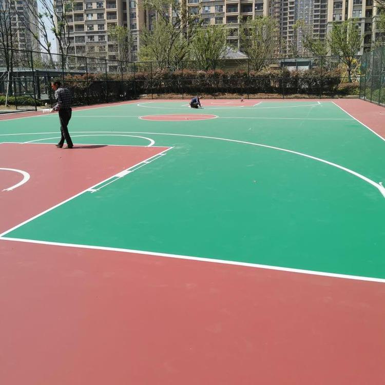 硅pu地运动跑道价格 水性硅面材料地坪漆工程建设 恒扬 户外室内比赛