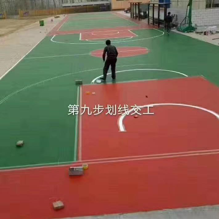 硅pu地运动跑道价格 水性硅面材料地坪漆工程建设 恒扬 户外室内比赛