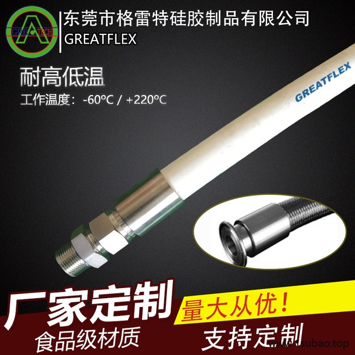 GREATFLEX 白色 BT40 耐低温抗寒防冻化工复合软管铁氟龙硅胶防静电图5