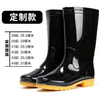 上海雨鞋男成人塑胶雨鞋高帮短筒雨靴防水防滑耐磨套鞋水靴代发
